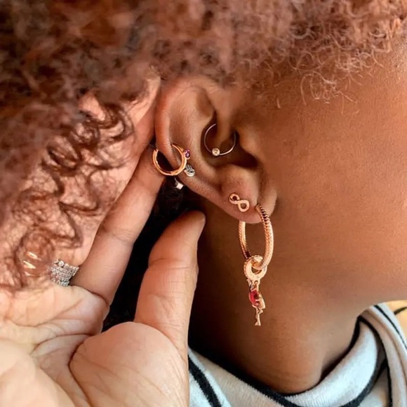 1pcs/pair Pandora 925 Sterling Silver Charm/Earrings Women’s Pin Fine Jewelry - Picture 16 of 16